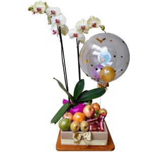 Arreglo Con Orquídea Y Frutas